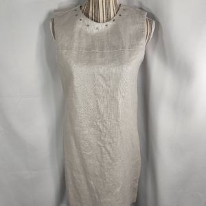 Cynthia Rowley Silver/Grey wSilver Square Stud Accents Sleeveless Dress Size 6